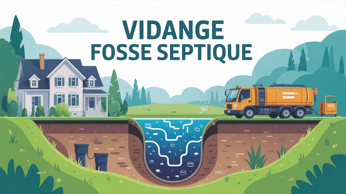 vidange fosse septique tarif maison camion vue coupe