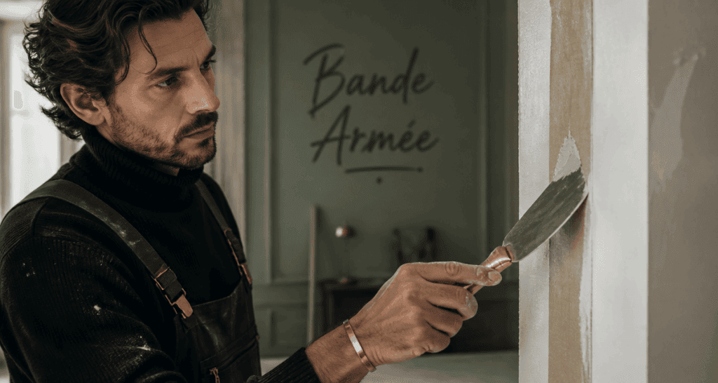 Application bande armée angle saillant