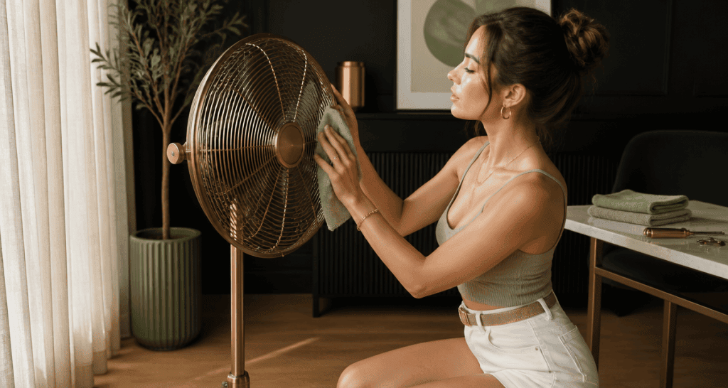 comment nettoyer un ventilateur femme salon