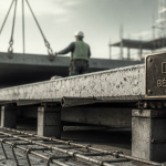 dalle en béton armé posée sur plots en chantier
