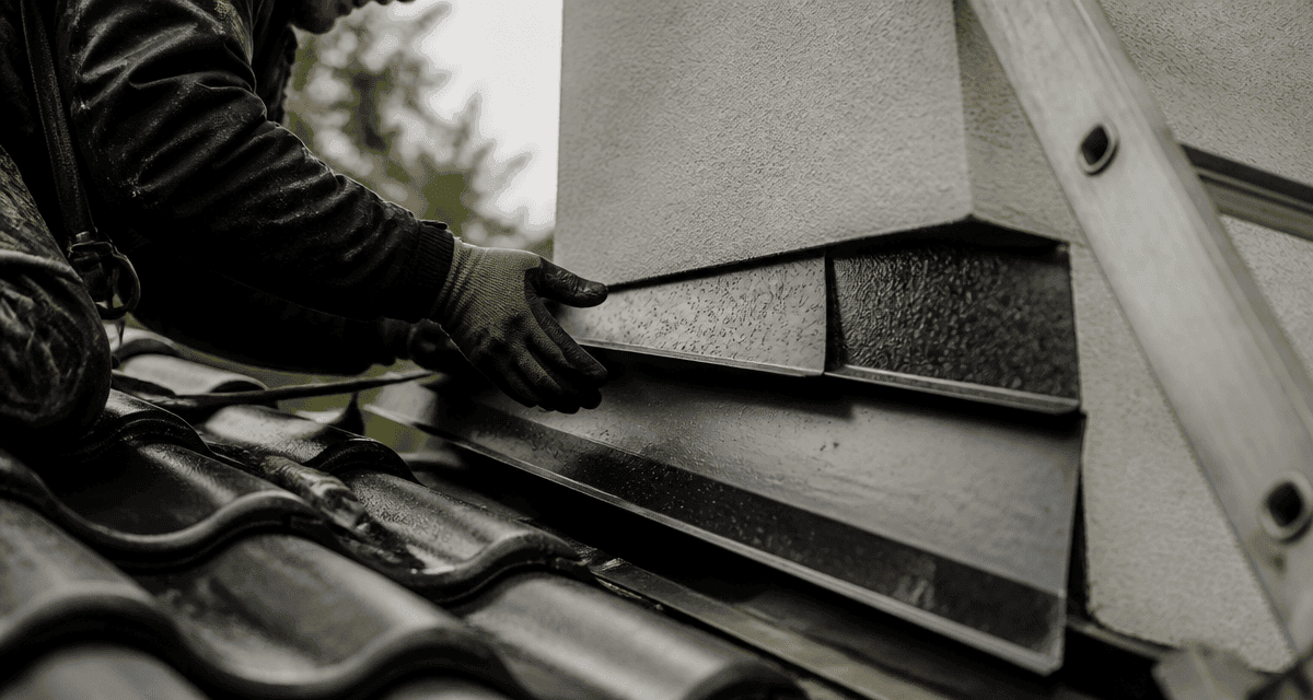 jonction toit mur avec solin zinc