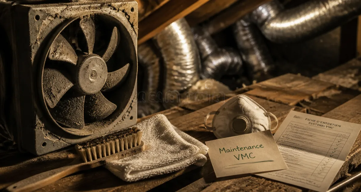 Maintenance VMC : nettoyage du caisson de ventilation en combles