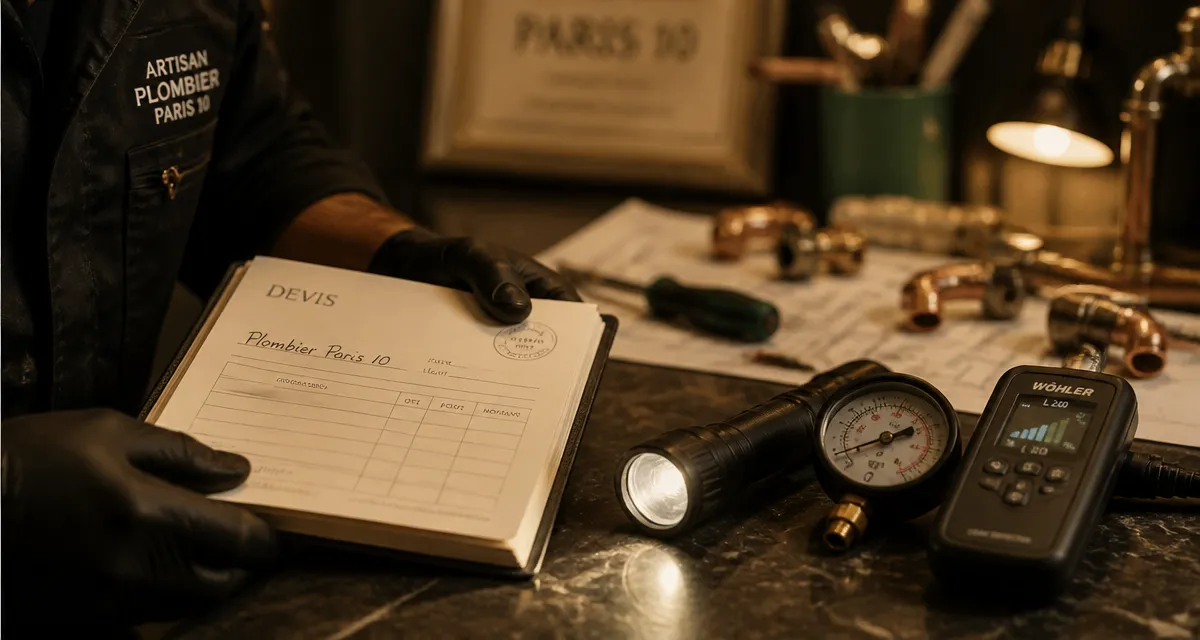 Plombier paris 10 avec devis et détecteur de fuite