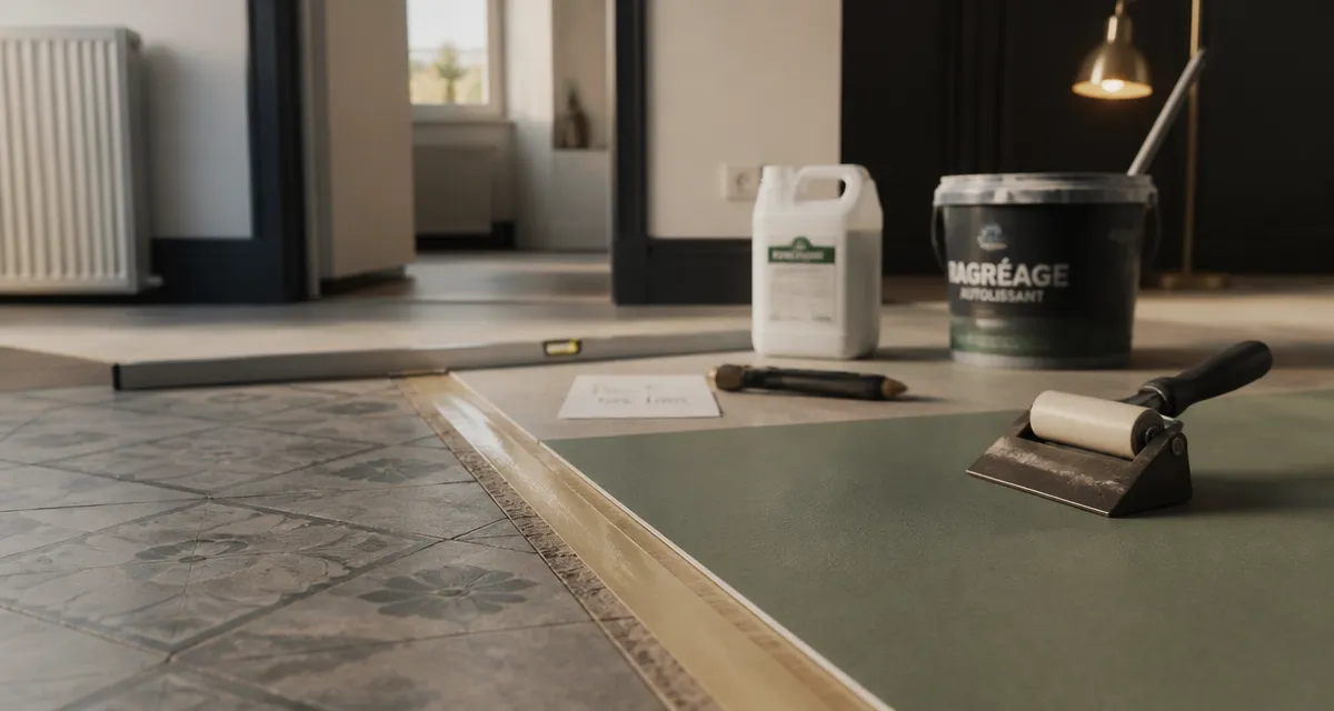 Poser du lino sur carrelage : lino marouflé sur carrelage pour rénovation durable