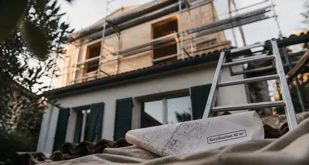 Prix surélévation maison 40m2 : échafaudage et coûts de surélévation