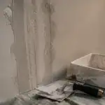reboucher saignée placo mortier et bande