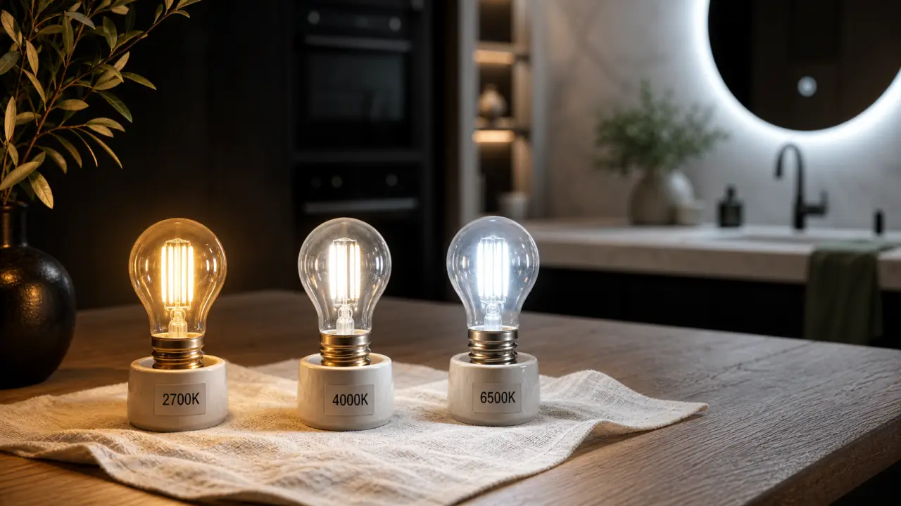Ampoules 2700K blanc chaud ou froid : température de couleur en cuisine