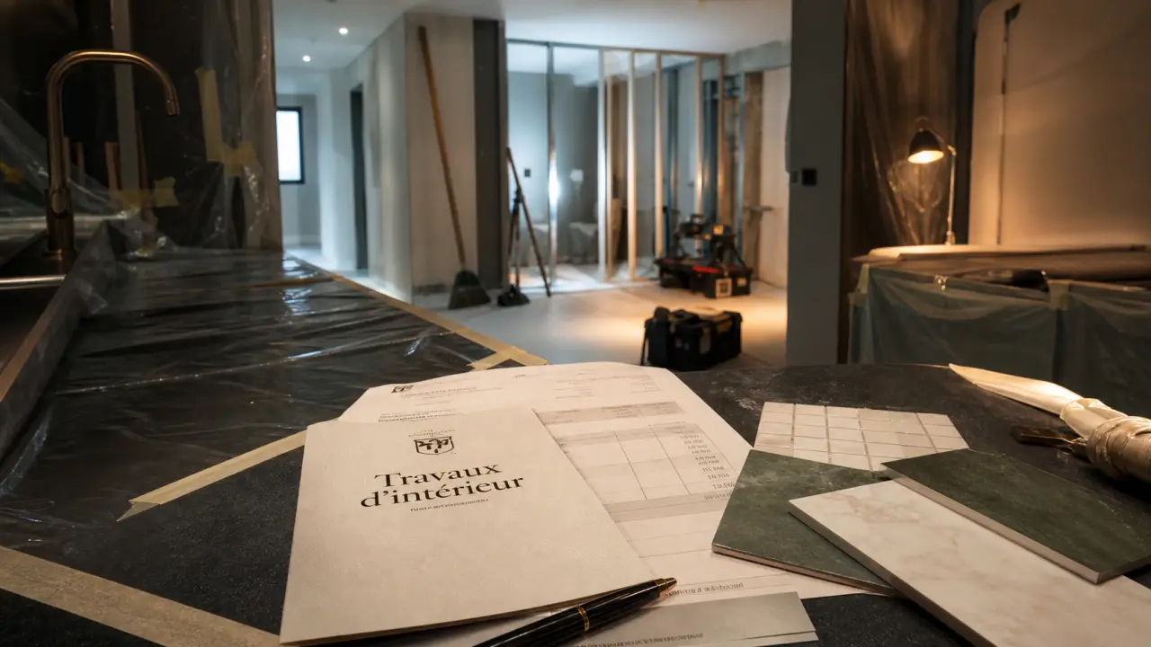 Entreprise travaux d'intérieur : rénovation appartement, vue chantier intérieure