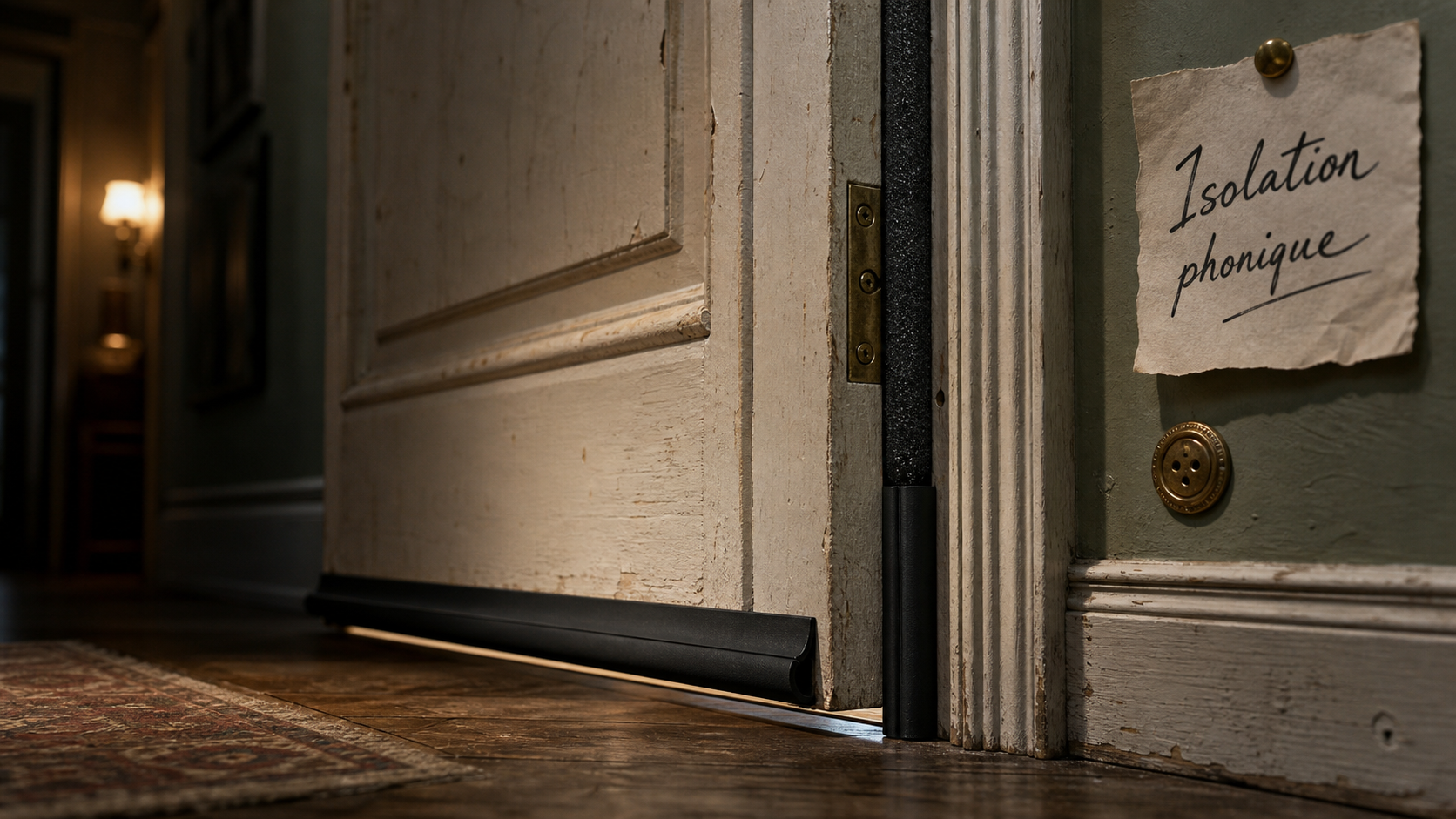 Isoler phoniquement une porte : bas de porte acoustique et joints