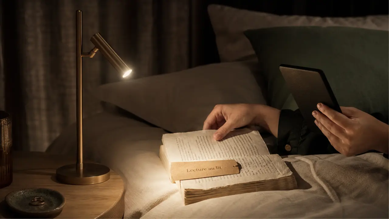 Lampe pour lire au lit, lumière chaude et rechargeable, lecture au chevet