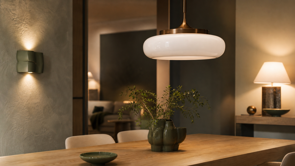 Luminaires design italien, suspension italienne en verre soufflé et applique sculpturale