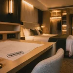 Agencement hotels : chambre témoin d’hôtel en finition sur-mesure