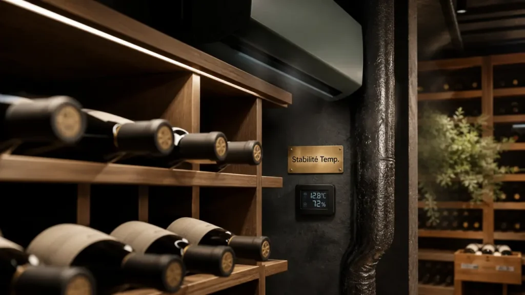 Climatiser une cave à vin : stabilité à 12°C, bouteilles et split discret