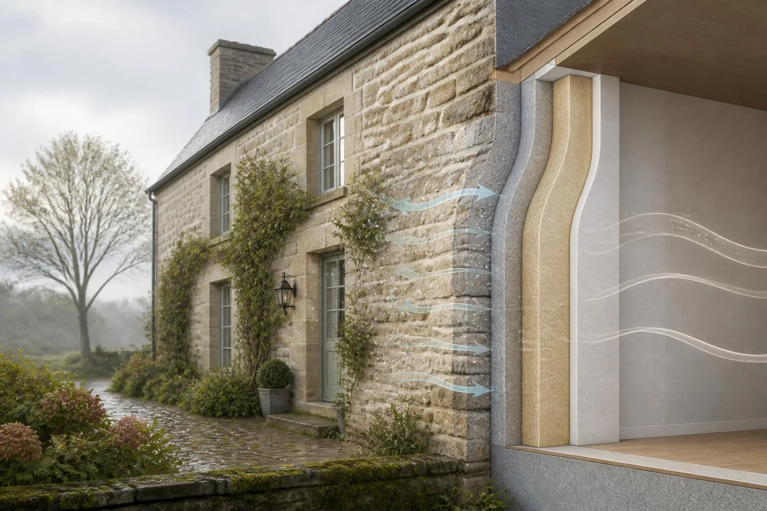 Maison ancienne en Normandie : ITE et humidité