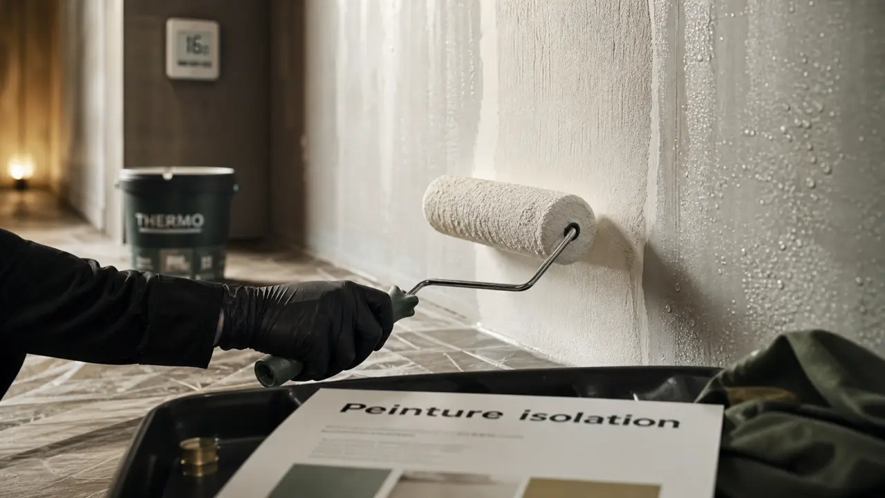 Peinture pour isolation thermique : application en 2 couches sur murs froids