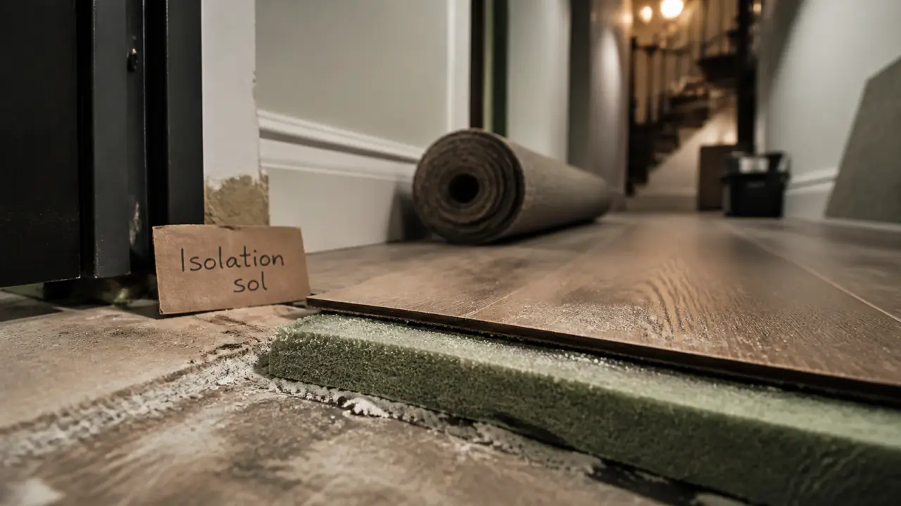 Sol isolation acoustique : sous-couche épaisse anti-bruits d’impact sous revêtement bois