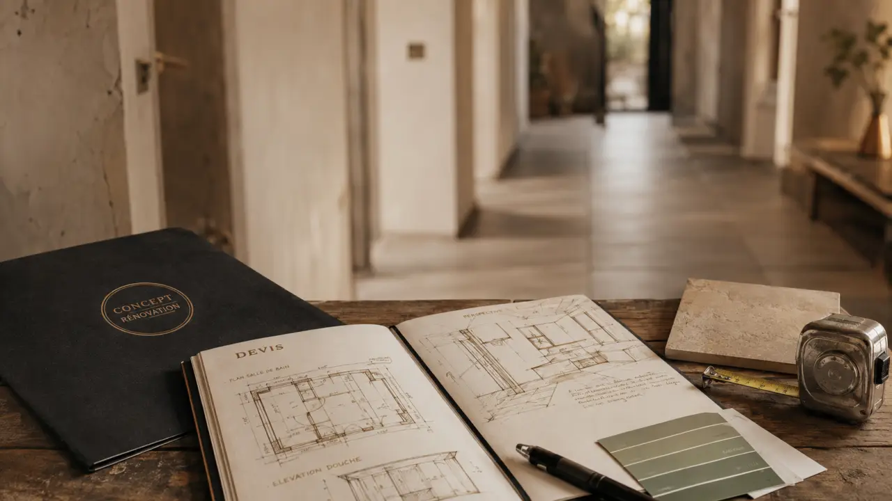 concept rénovation : devis chantier et finitions