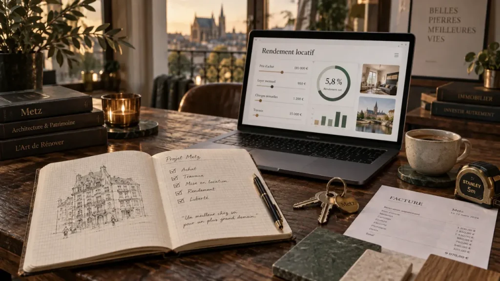 Investissement locatif Metz : calcul rendement locatif dans un appartement rénové