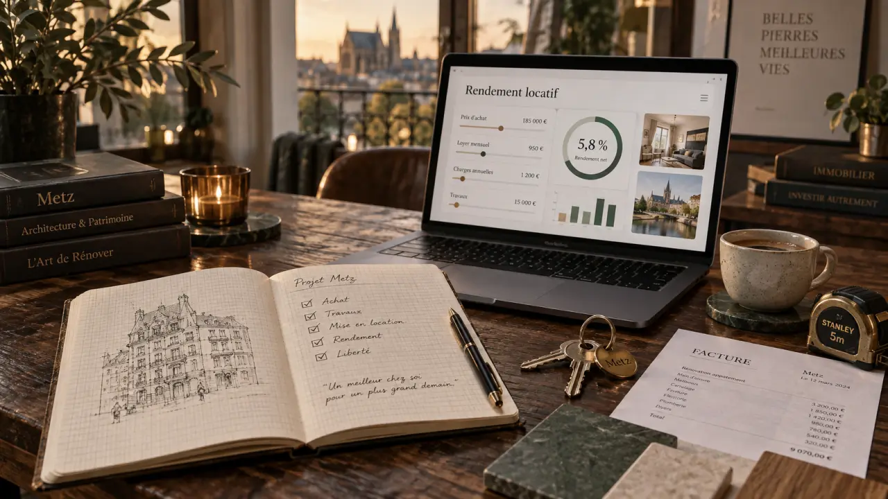 Investissement locatif Metz : calcul rendement locatif dans un appartement rénové