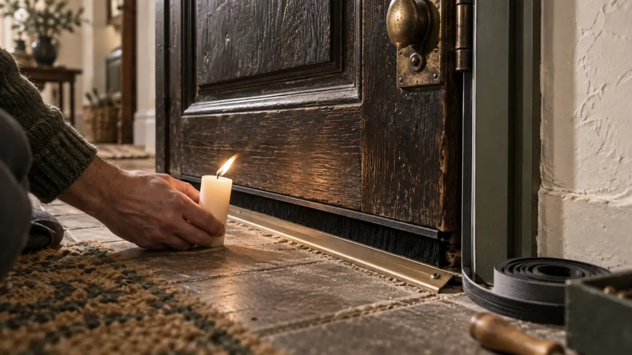 Isoler porte bois : joint brosse, seuil et joint dormant
