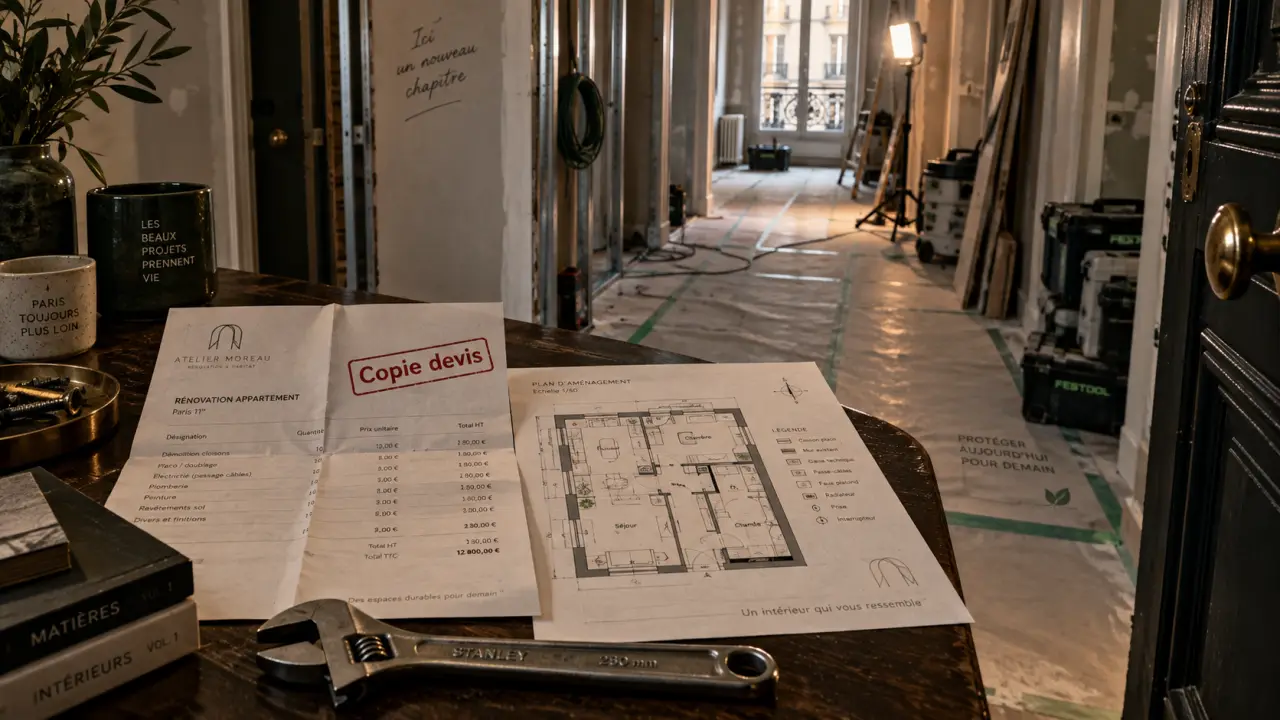 Devis pour la rénovation d'appartement paris 13 en copropriété