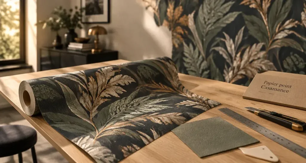Casamance papier peint sur support, rouleau et échantillon